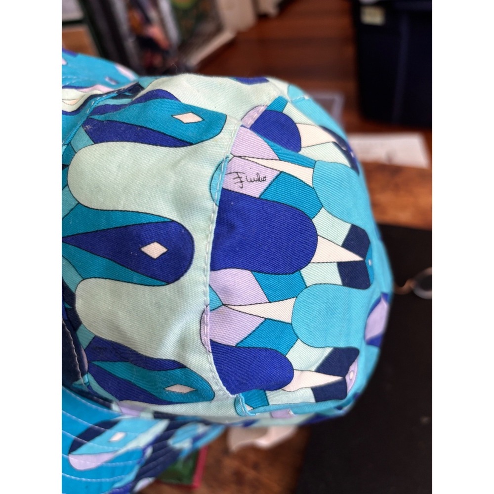 Emilio Pucci, Bucket Hat, Geometric, Multicolor, Made in Italy S/M